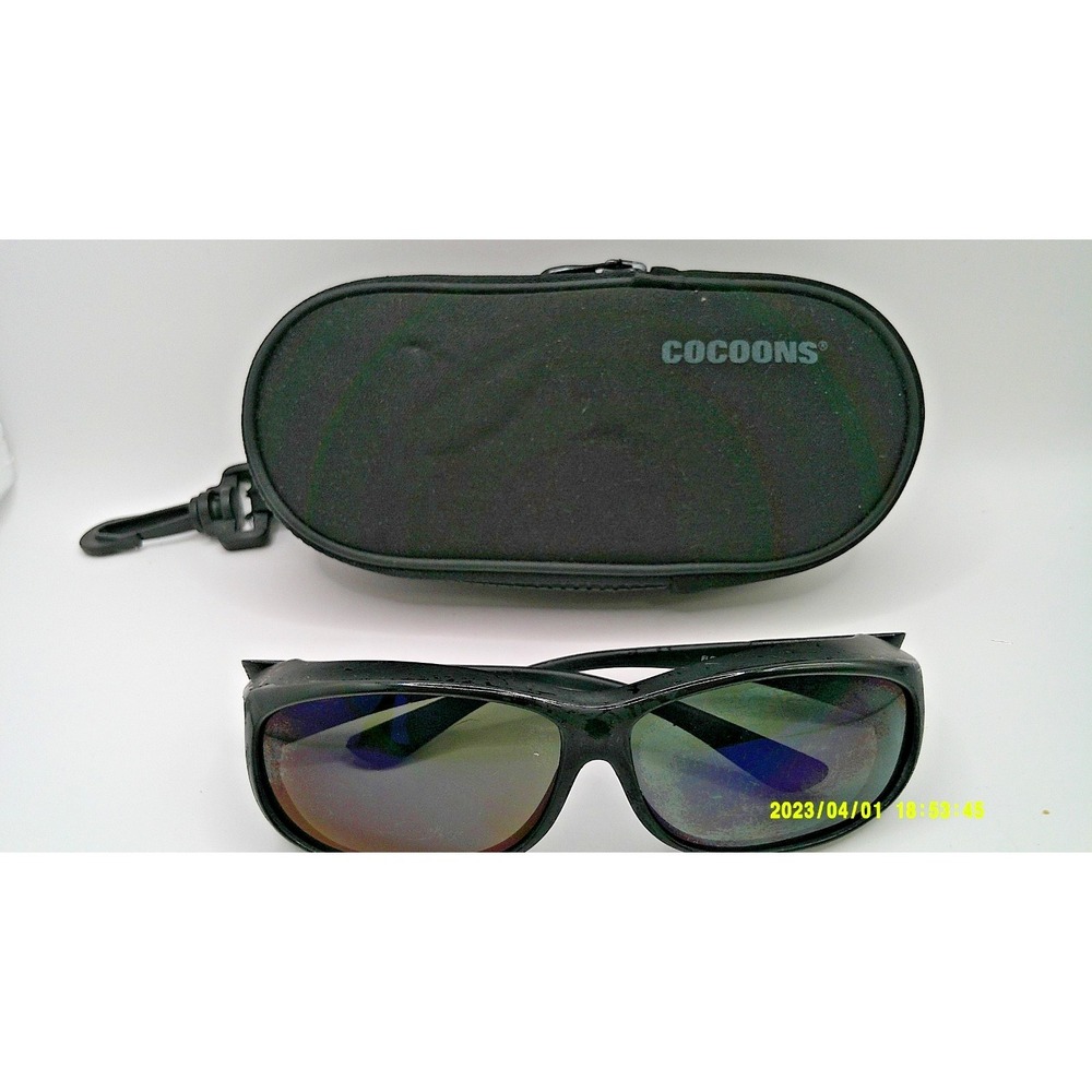 Cocoons C412M MiniSlim Flex2Fit Sunglasses w/ Case Amber lens/Black frame